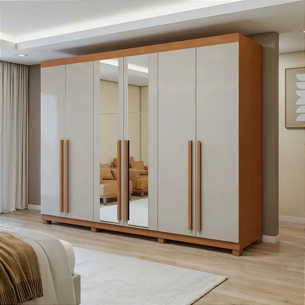 Guarda Roupa Bertha Off White Moveis Lopas Tmj36serwl